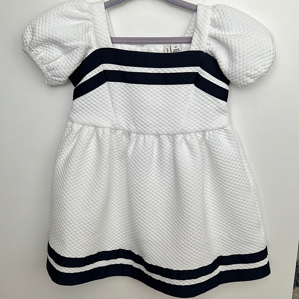 Janie and Jack 2T puff sleeve quilted dress